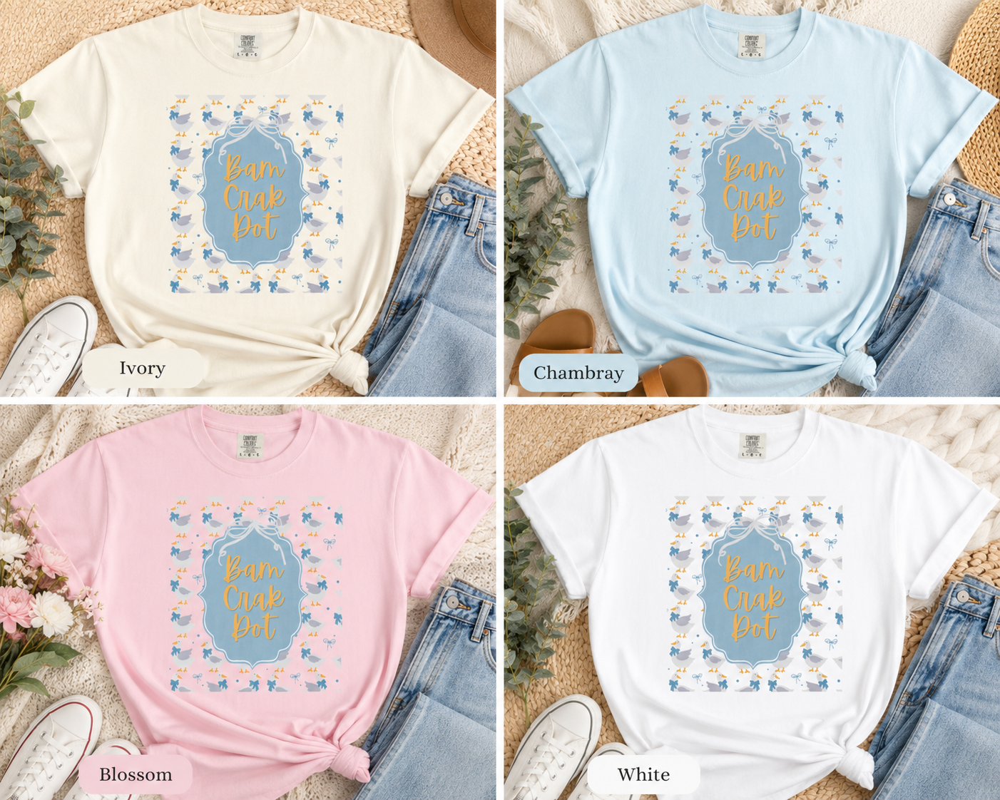 Bam Crak Dot Mahjong Shirt | Preppy Duck Comfort Colors Tee