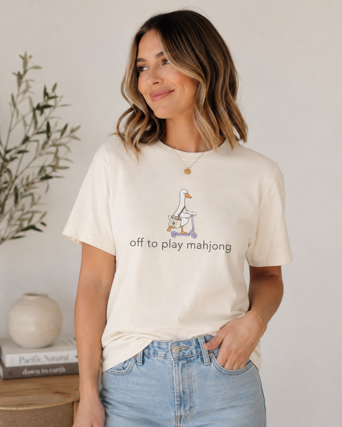 Off to Play Mahjong Goose Tee – Cute Mahjong Shirt