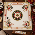 The Black Pearl Vegan Leather Mahjong Mat 33"x33"