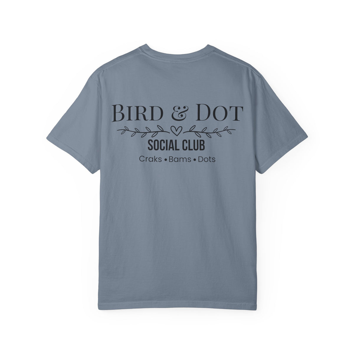 Bird & Dot Social Club T-shirt | bird logo, vintage script