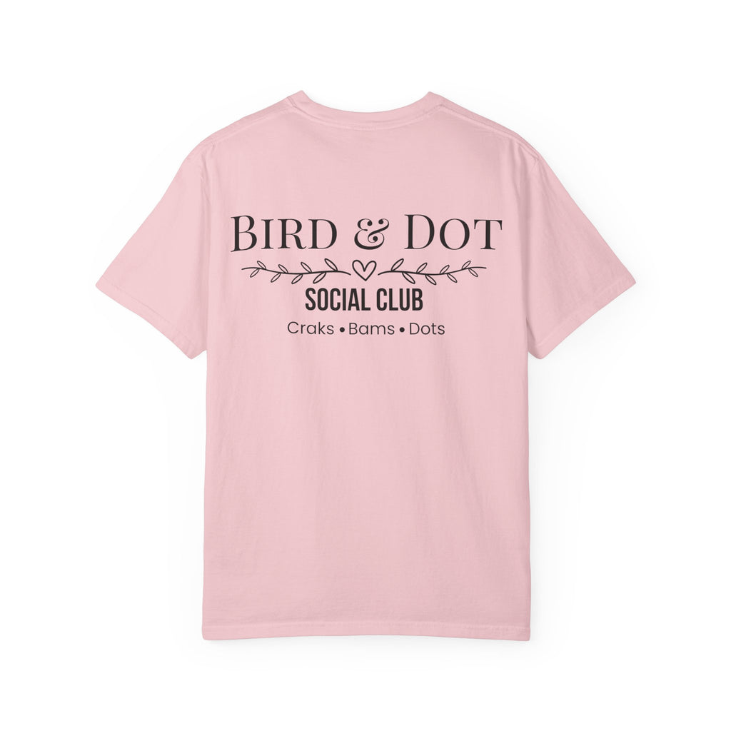 Bird & Dot Social Club T-shirt | bird logo, vintage script