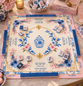 Blossom & Blue Vegan Leather Mahjong Mat  33"x33"