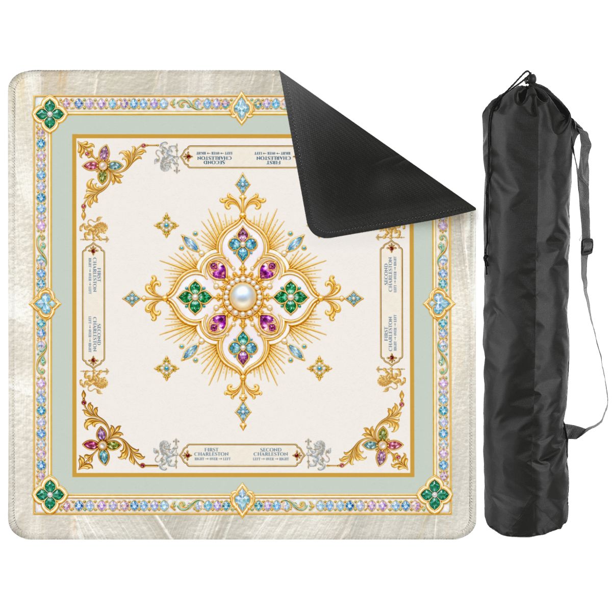 The Crown Jewel Mahjong Mat 33"x33" (Ship Rolled up)