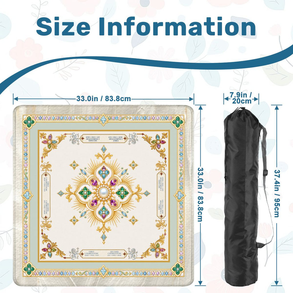 The Crown Jewel Mahjong Mat 33"x33" (Ship Rolled up)
