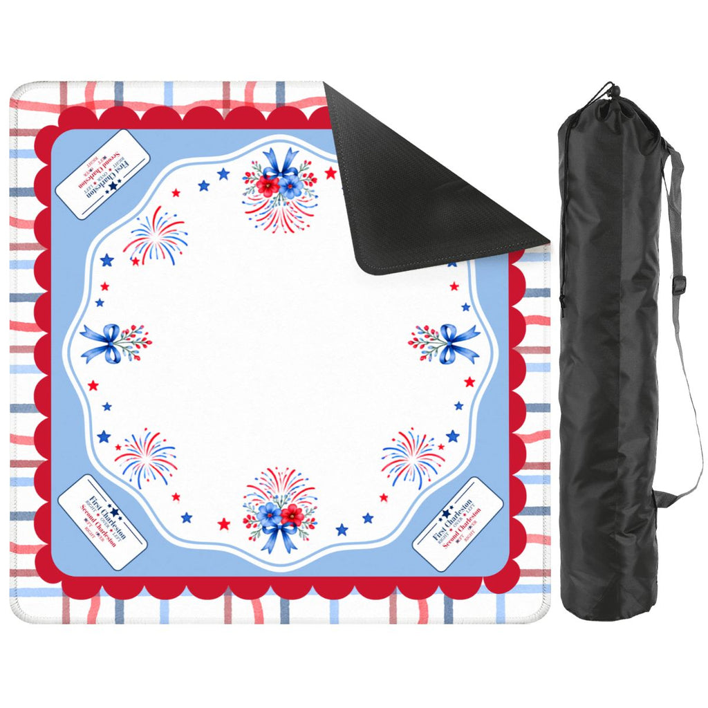 The Firecracker Mahjong Mat 33"x33" (Ship Rolled up)
