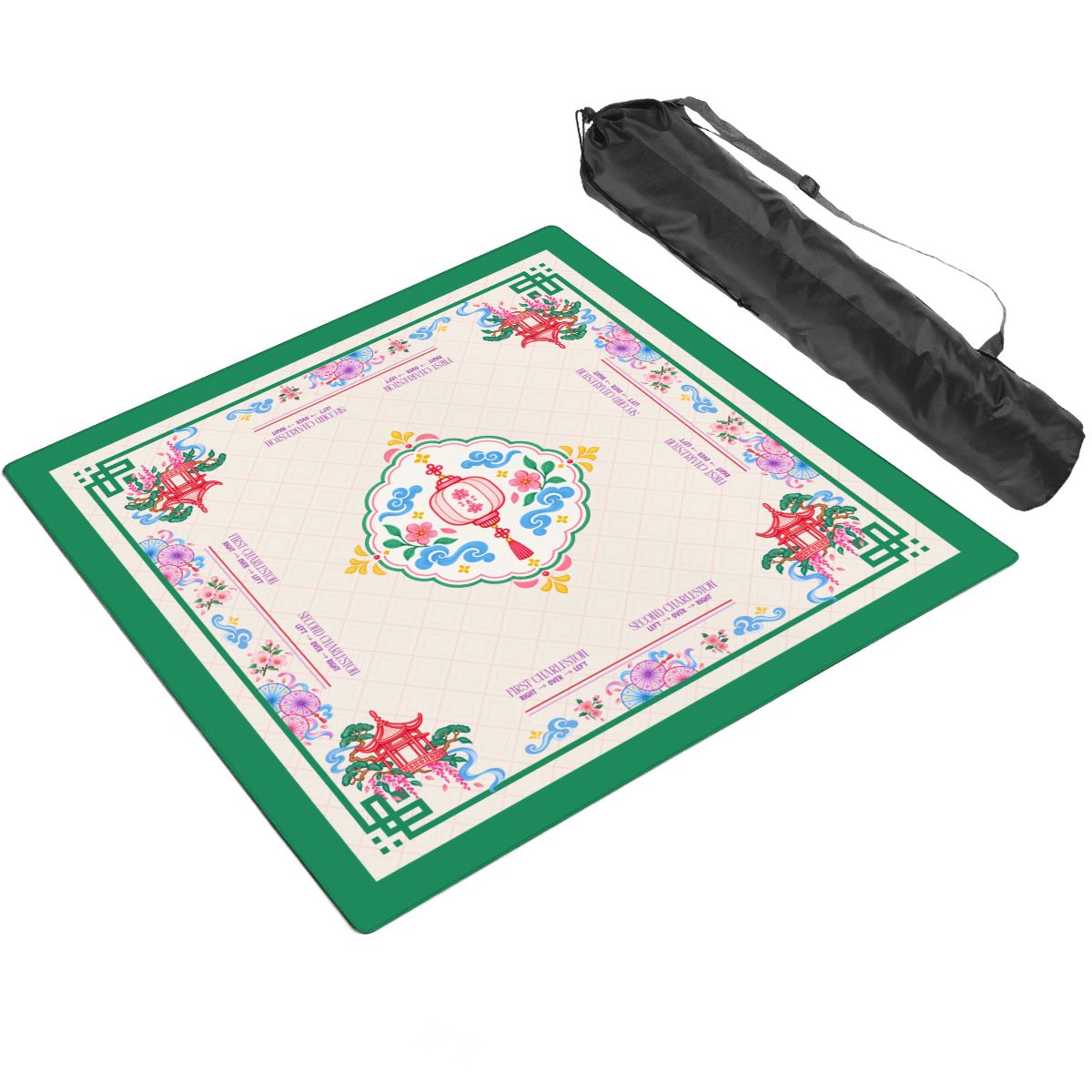 Lantern Garden Mahjong Mat  33"x33" (Ship Rolled up)