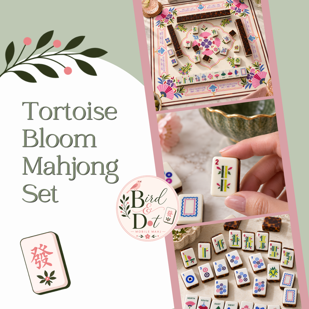 The Tortoise Bloom Mahjong  Set
