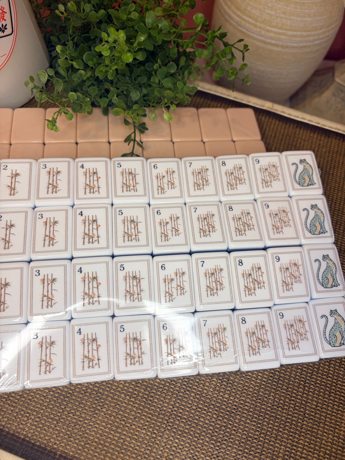 The Peach Prowl Mahjong Set