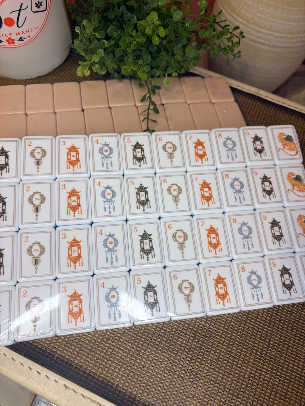 The Peach Prowl Mahjong Set