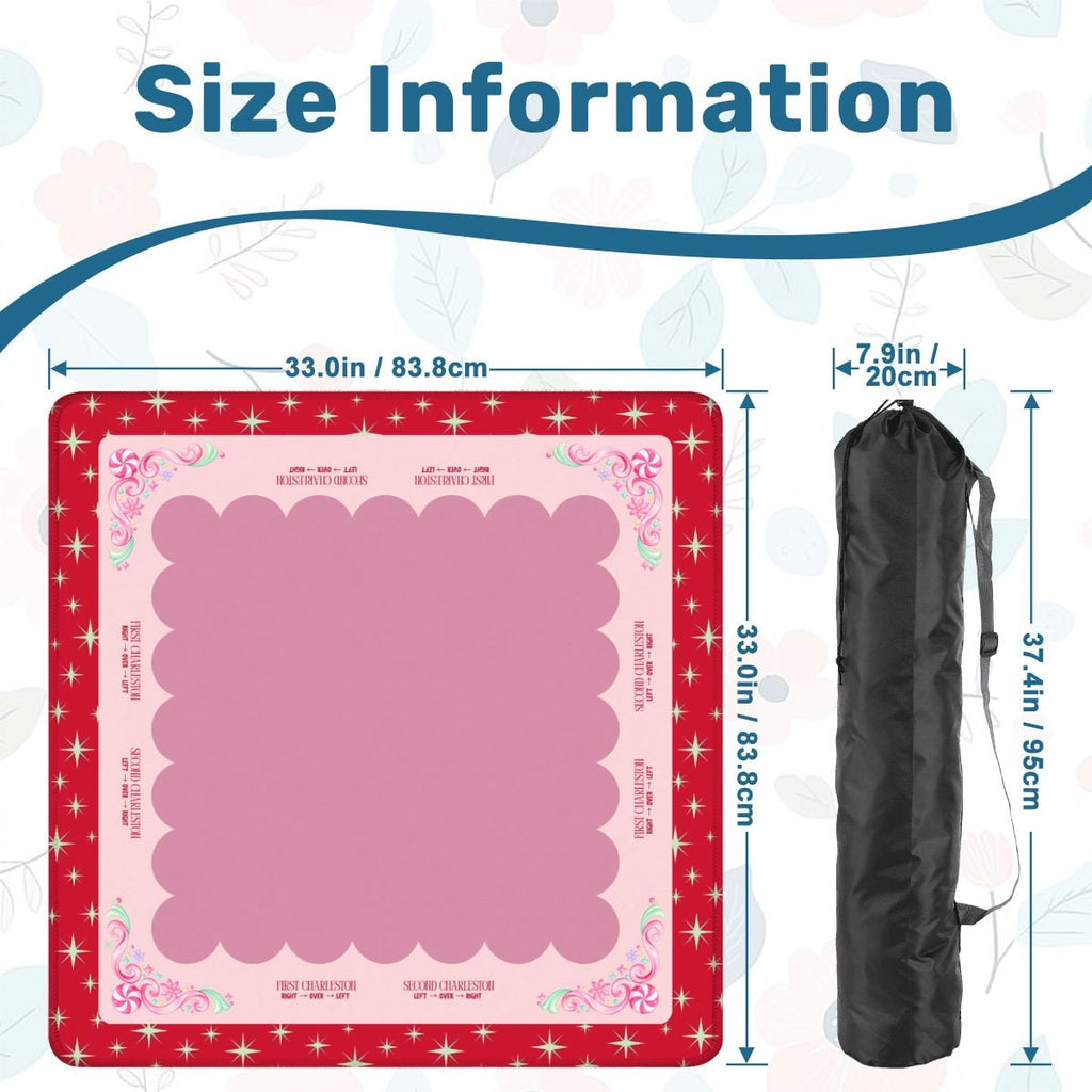 The Sugarplum Mahjong Mat 33"x33" (Ship Rolled up)