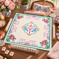 Lantern Garden Vegan Leather Mahjong Mat  33"x33"