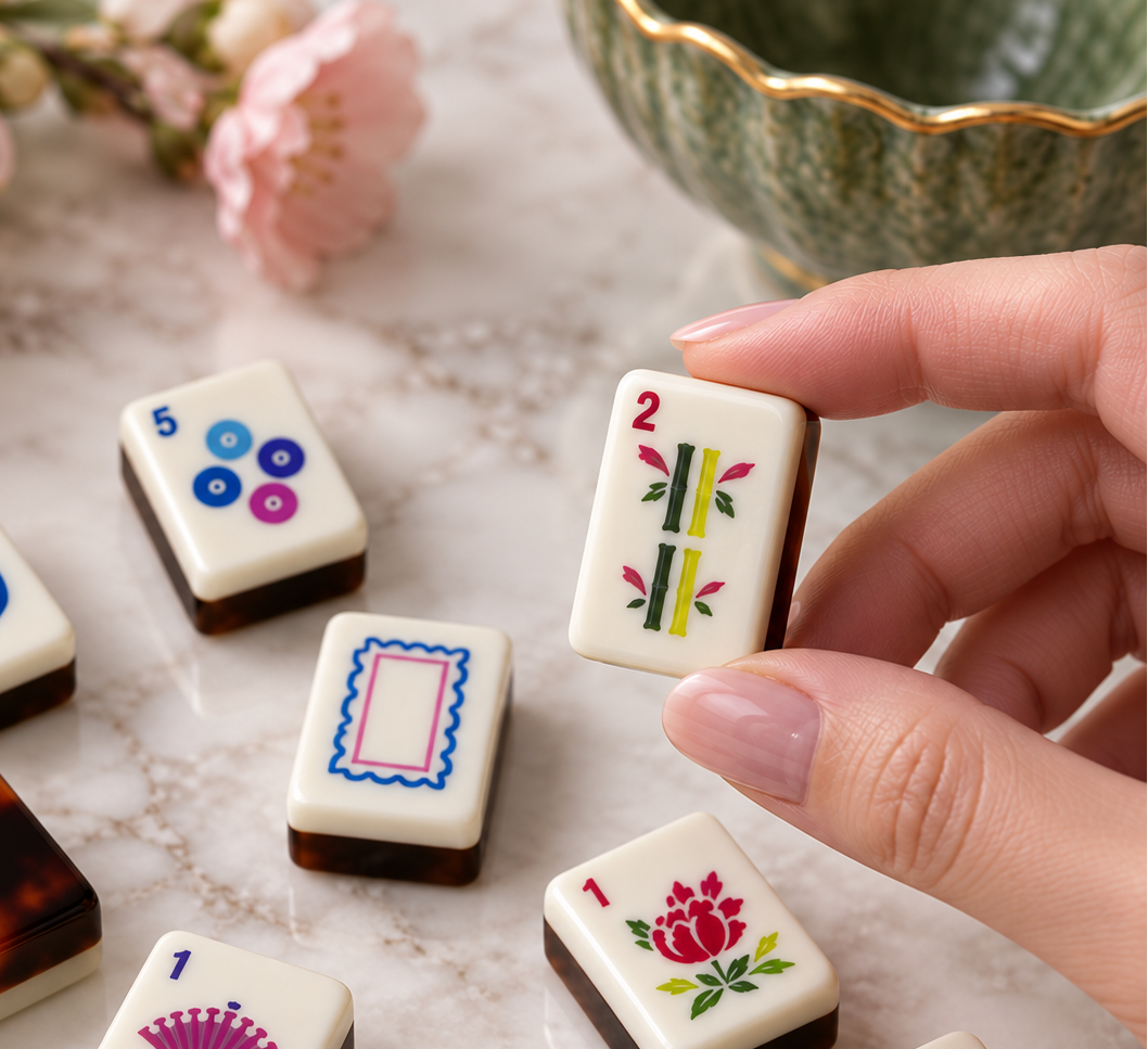 The Tortoise Bloom Mahjong  Set