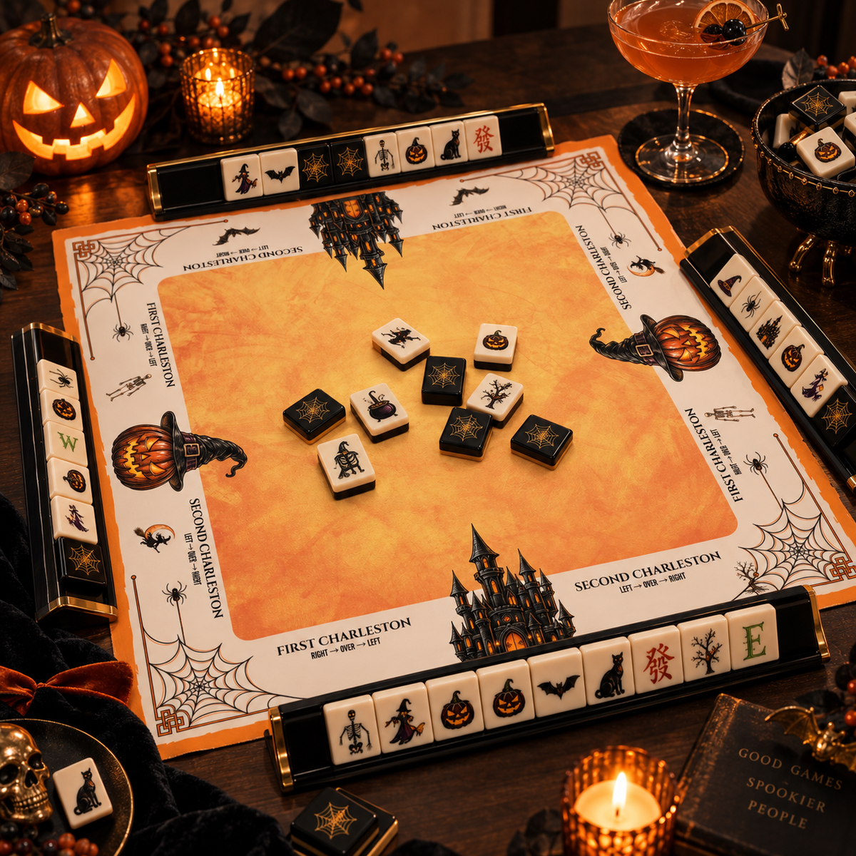 Witching Hour Halloween Mahjong Mat